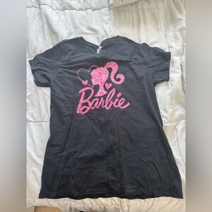 Barbie Black Heart Logo Crew Neck T-Shirt